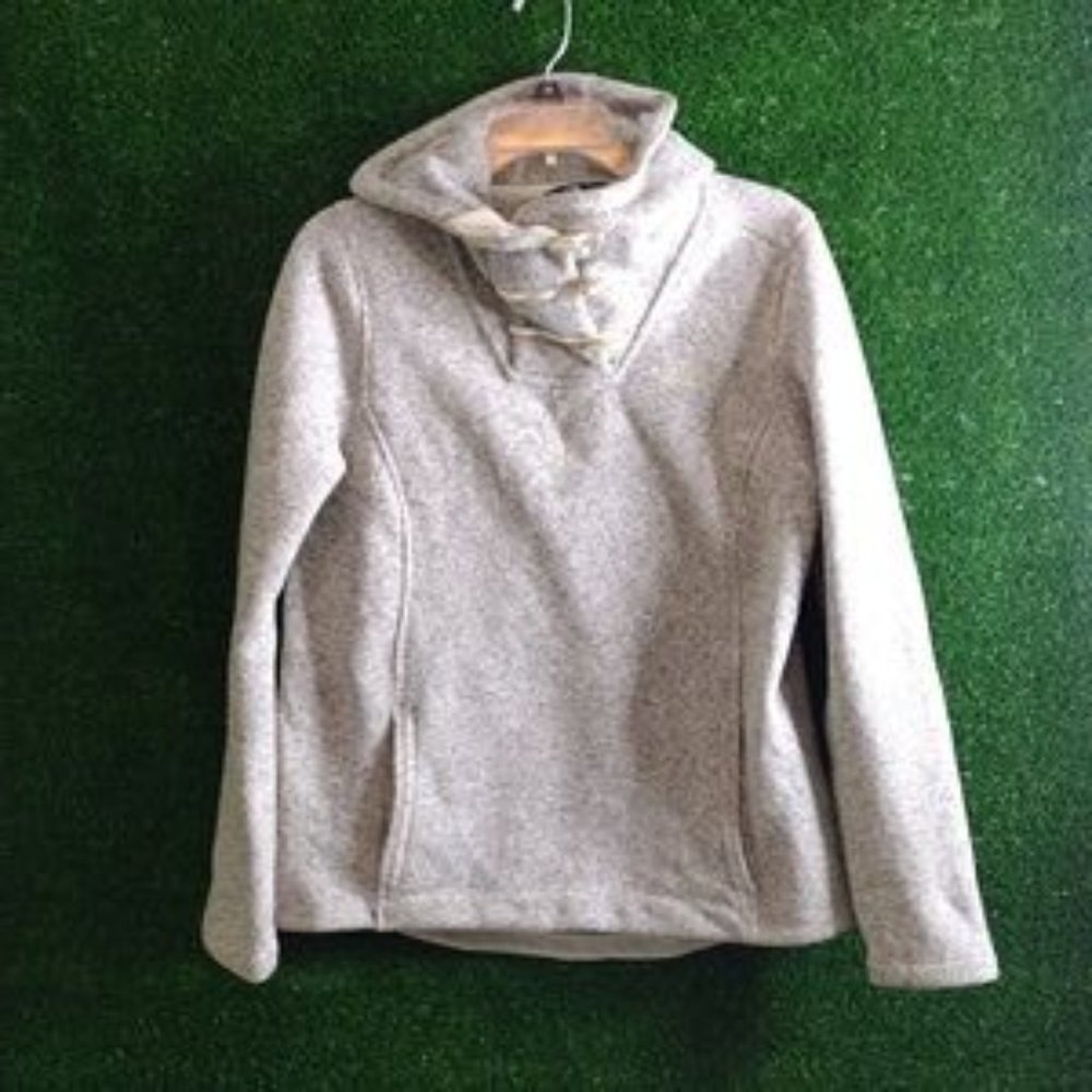 EUC North Crescent Face Fleece Hooded Pullover - size Medium